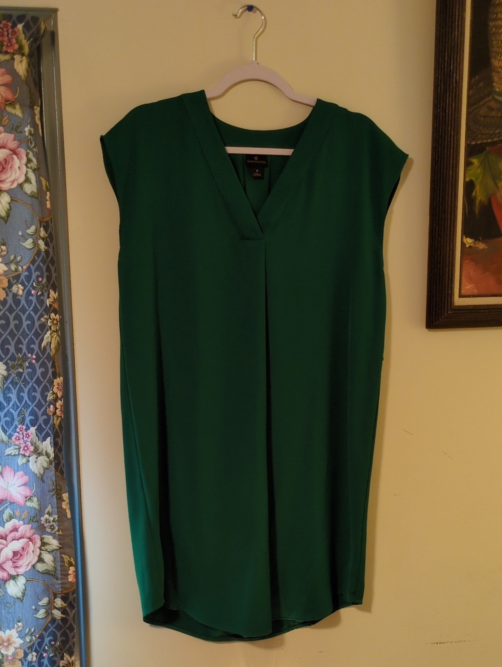Worthington Emerald Green V-Neck Midi Dress